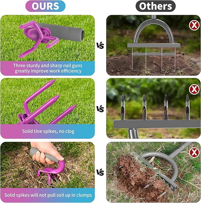 2packs,Earth Tiller，Pot Tiller，Hand Tiller Claw Cultivator，Loosen the Claws，Loosen the Gripper manually,Garden Weeder Tool for Vegetable Gardening Planting