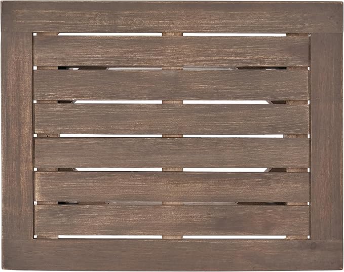 Patio Dining Table, Square, Acacia Wood, Grey