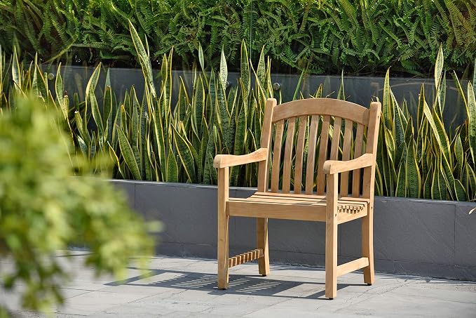 Amazonia Geneve 5-Piece Patio Rectangular Dining Table Set | Certified Teak | Ideal for Outdoors and Indoors