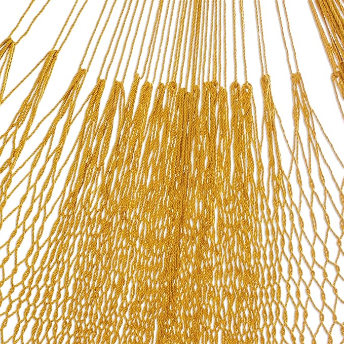 Novica Handmade Uxmal Ocher Cotton Rope Hammock (Single)