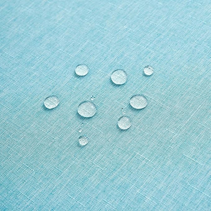 Outdoor Tablecloth Wrinkle-Free Stain Resistant Waterproof Polyester Fabric Table Cover with Zipper Umbrella Hole for Picnic/Party/Dinner/Patio Garden(60inch Round,Zippered,Aqua Blue)