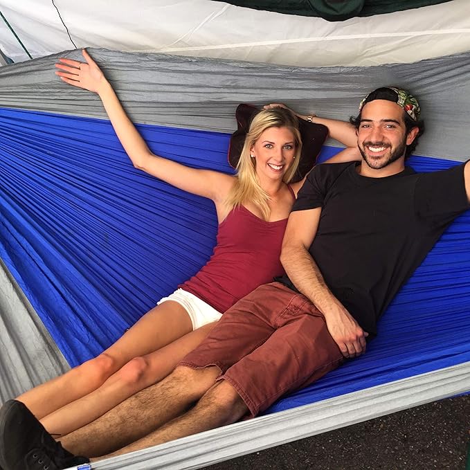 Hammock Bliss Triple - The Largest Portable Hammock on Planet Earth. Huge, King Plus Size, Multi Person, Family, 2 or 3 or Tall Person Camping Hammock. Extra Wide, Extra Long, Extra Comfortable