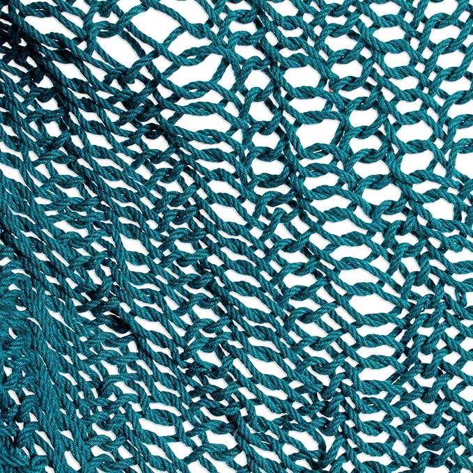 Novica Handmade Sea Breezes in Teal Cotton Hammock Swing