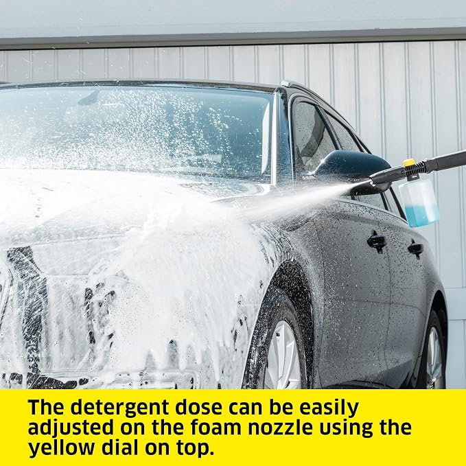 Kärcher K 1 Electric Pressure Washer, Foam Cannon, Spray Gun, Vario Power Spray Wand and Hose - Compact Design and Lightweight, Power Washer 1700 PSI - 1.45 GPM