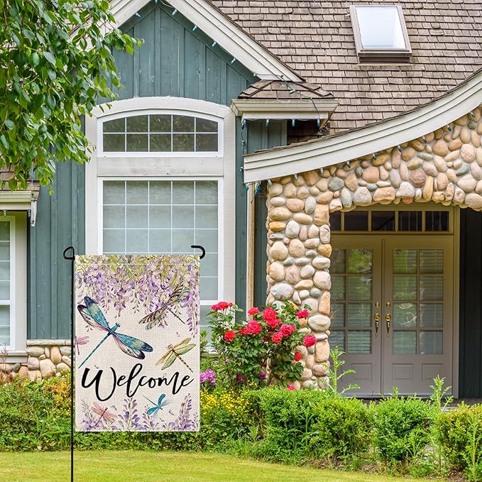 wyooxoo Spring Summer Flower Garden Flag 12x18 Inch Double Sided Vertical Welcome Garden Flag Outside Farmhouse Yard Outdoor Decoration (K)