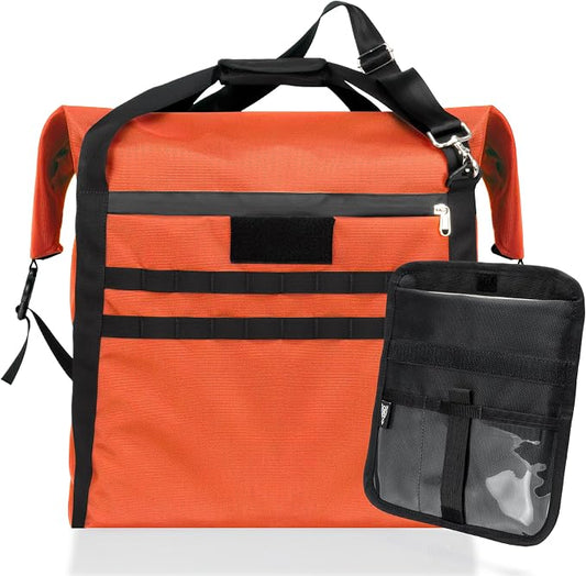 Xtreme Sight Line ~ G CUBƎ 50 Faraday Bag + LITE Faraday Bag Combo for Small to Medium Generators ~ Protects Against EMP/CME/EMF/RF ~ Diamond Form Farday Lined Interior ~ Safety Orange Combo