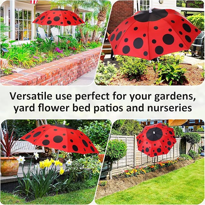 Plant Umbrellas for Outdoor Plants, Large Garden Plant Umbrella Shade Upgraded Adjustable Angle Height for Potted Plants Garden Beds