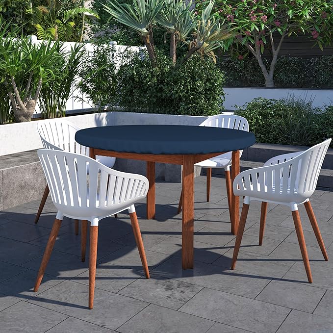 Covers & All Round Table Top Cover, 12 Oz Waterproof UV & Weather Resistant Patio Table Cover, Outdoor Table Cover for Patio Outdoor Furniture & Coffee Table (30" Dia x 4" H Inches, Blue)