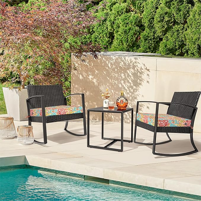 FUNHOME Outdoor Chair Cushion Covers 2 Pack, No Insert! Patio Cushion Covers Replacement 24" x 22" x 4", Water Resistant Chair Cushion Slipcovers, Corinthian Dapple(Covers ONLY)