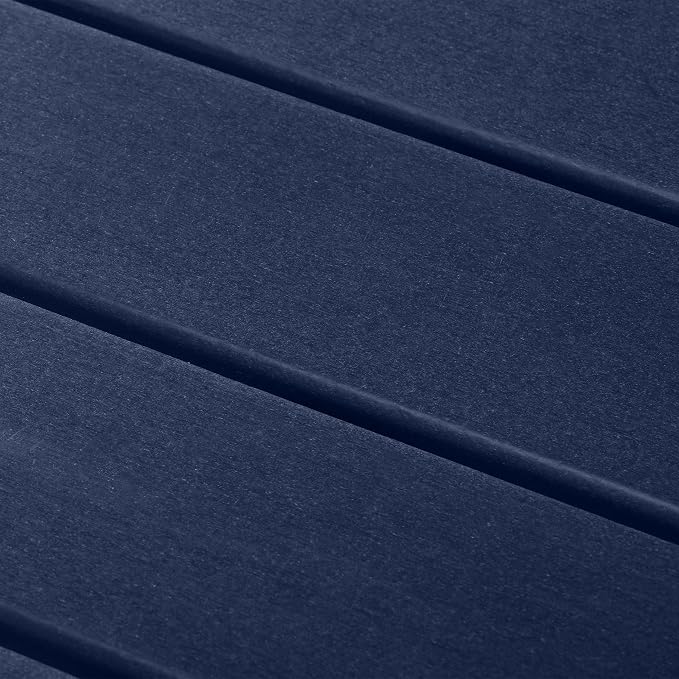 WestinTrends Avalon Modern Low Outdoor Patio Square HDPE Coffee Table, Navy Blue
