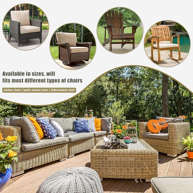 COSFLY Patio Furniture Covers Waterproof, Outdoor Chair Covers 1 Pack Heavy Duty - Fits up to 29W x 30D x36H Inches (1 Pack)