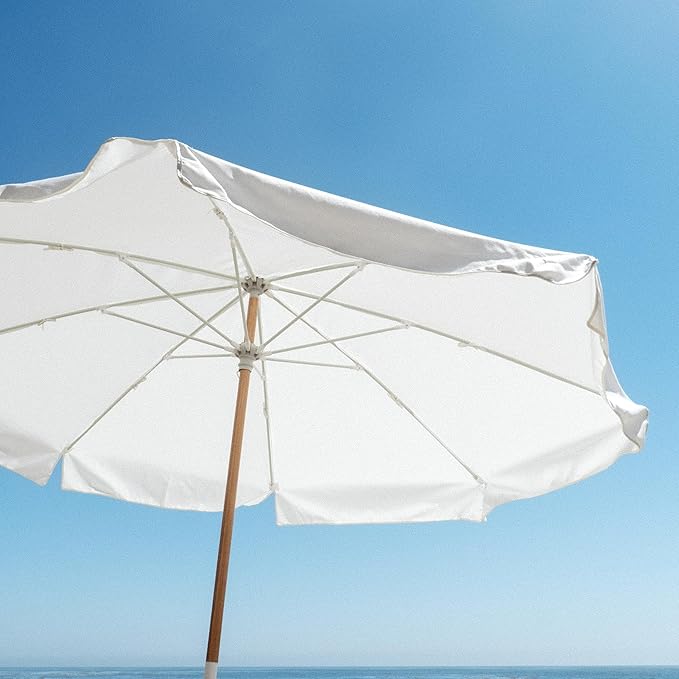 Business & Pleasure Co. Amalfi Umbrella - 7.2' Boho Beach Umbrella - Sturdy Yet Lightweight - UPF 50+ UV-Resistant Canvas
