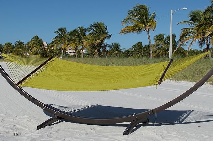Double Caribbean Hammock - Soft-Spun Polyester - 48 inch (Olive)