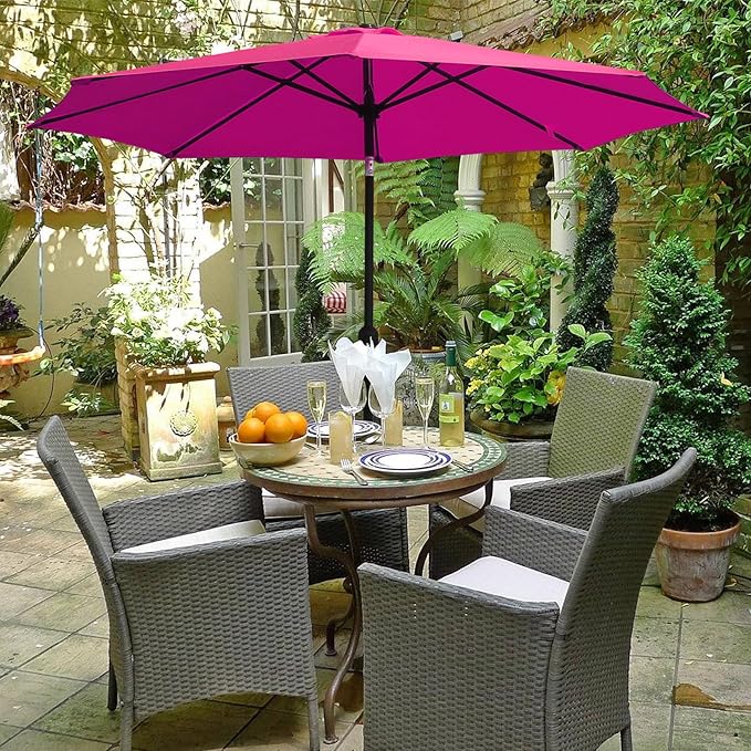 Goodgoods 9ft Patio Umbrella Replacement Canopy Market Umbrella Top Outdoor Umbrella Canopy (2pcs/package)