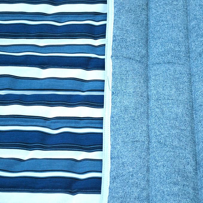 Algoma 2951-135142 Quilted Hammock Pad, Tropical Palm Stripe/Blue/Norway Powder Blue,Blue Multi