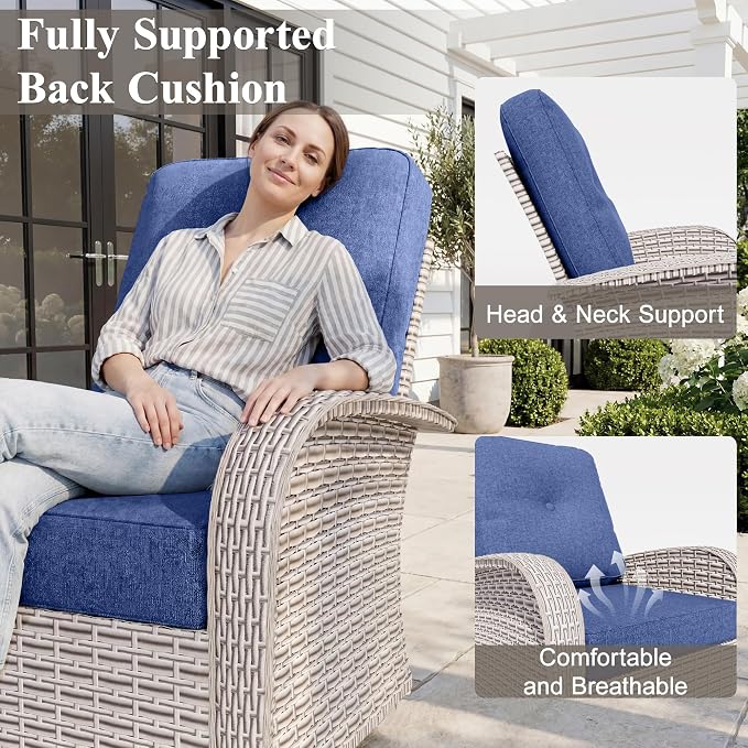Rocker Chairs with Rattan Side