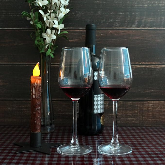 CVHOMEDECO. Real Wax Hand Dipped Battery Operated LED Timer Taper Candles Country Primitive Flameless Lights Décor, 6-3/4 Inch, Coffee, 3 PCS in a Package