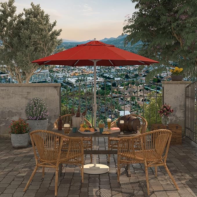 California Umbrella 7.5' Rd Aluminum Patio Umbrella, Crank Lift