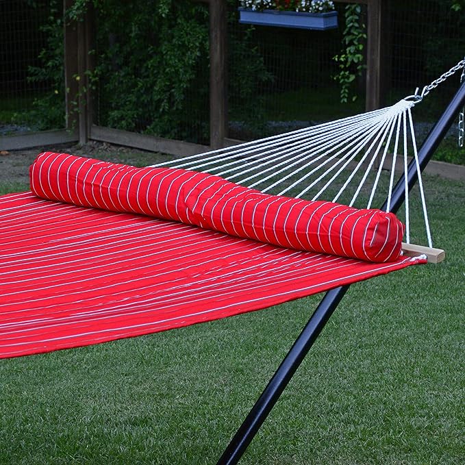 Quilted Hammock with Matching Pillow - 13 Feet in Length 500 lbs. Weight Capacity