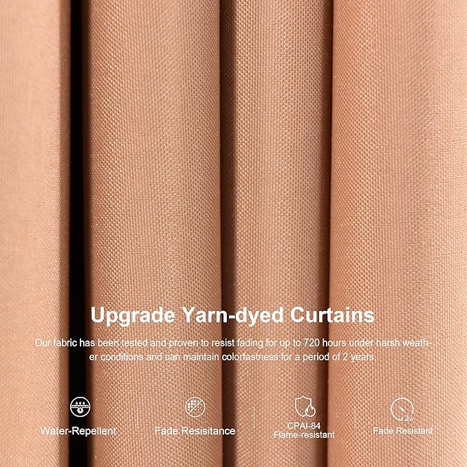 PURPLE LEAF 12' X 26' Outdoor Hardtop Gazebo Patio Wide Aluminum Frame Galvanized Steel Double Roof with Heavy Duty Netting and Curtains for Permanent Hard Top Pavilion Screen Khaki