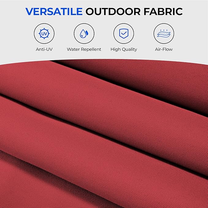 HOMSHADE Double Sided Patio Umbrellas with Base - 15ft RGB Multi-Color Flowing LED Lights Outdoor Extra Large Market Table Umbrella w/Stand, Oversized Umbrella for Deck, Pool, Backyard,Red