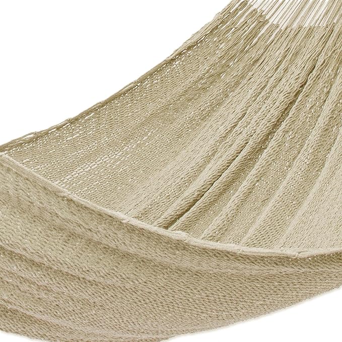 Novica Handmade Uxmal Grey Cotton Rope Hammock (Triple)