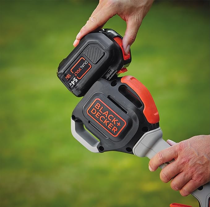 Black+Decker Dualvolt STC5433B Cordless Brushcutter, Grass Trimmer (54 V, with AFS Reflex Thread Extension, 33 cm Cutting Width, E-Drive Gear Transmission, Without Li-Ion Battery and Charger)
