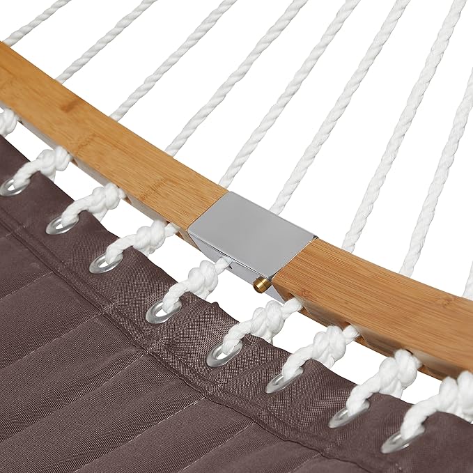 Classic Accessories Ravenna 81 x 55 Inch Quilted Double Hammock, Dark Taupe