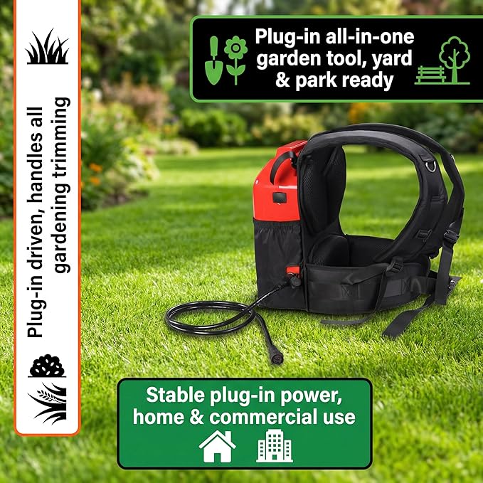 60.8V 12Ah Weed Wacker & Brush Cutter Kit Electric Grass Trimmer Edger Pruning Shears Chainsaw Long Runtime Lithium Battery Multi-Tool Set with Charger for Yard & Garden