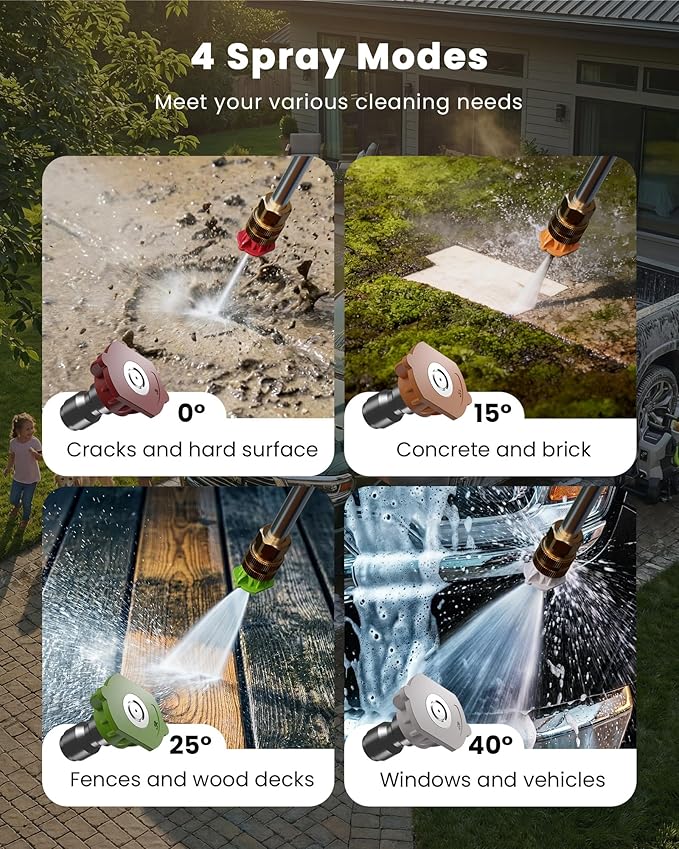 Pressure Washer, Power Washers 5000PSI, 3.0GPM with 4 Quick Connect Nozzles, High Pressure Cleaner with Foam Cannon for Car,Driveway, Patio, Fence