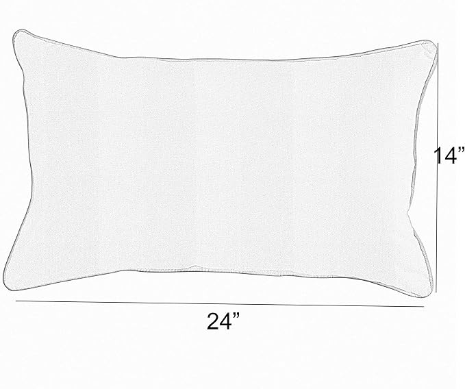Sorra Home Indoor/Outdoor 14 by 24-inch Knife Edge Pillow, Navy, Set of 2