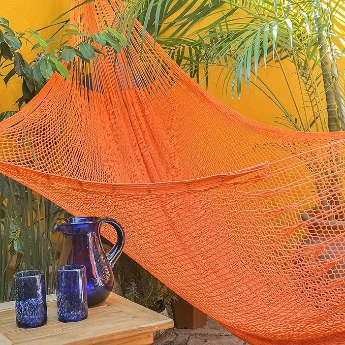 Novica Handmade Sunset Siesta Cotton Rope Hammock (Triple)