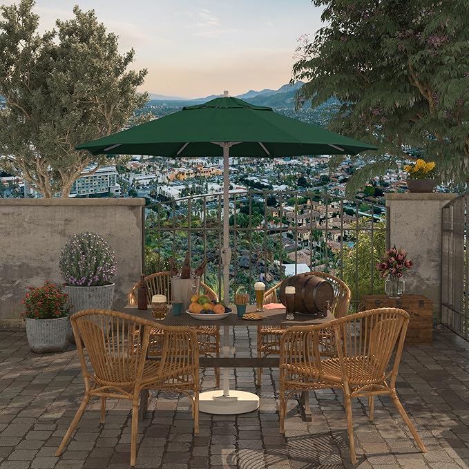 California Umbrella 7.5' Rd Aluminum Patio Umbrella, Crank Lift