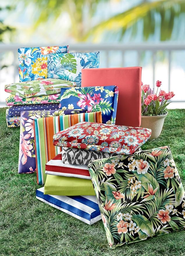 BrylaneHome Bh Outdoor Performance Patio Chair Cushion - Bright Cobalt Cabana