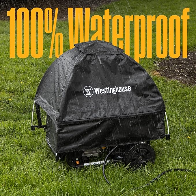 Westinghouse 4650W Dual Fuel Generator with Remote Start and Weather Tent Cover for Open Frame Portable Generators