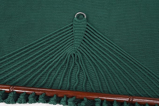 Jumbo Caribbean Hammock - 55 Inch - Soft-Spun Polyester - Green
