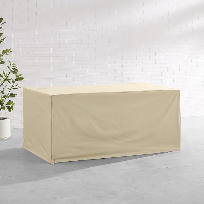 Crosley Furniture Patio Furniture Covers, Waterproof Outdoor Dining Table Cover for Backyard, Tan