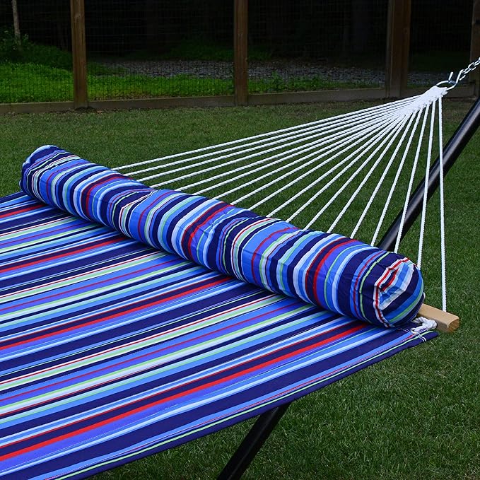 Quilted Hammock with Matching Pillow - 13 Feet in Length / 500 Lbs. Weight Capacity