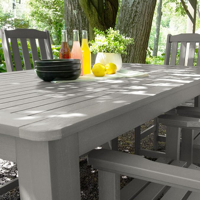 highwood Lehigh 7pc Counter Height Patio Dining Set 72" x 42", Harbor Gray