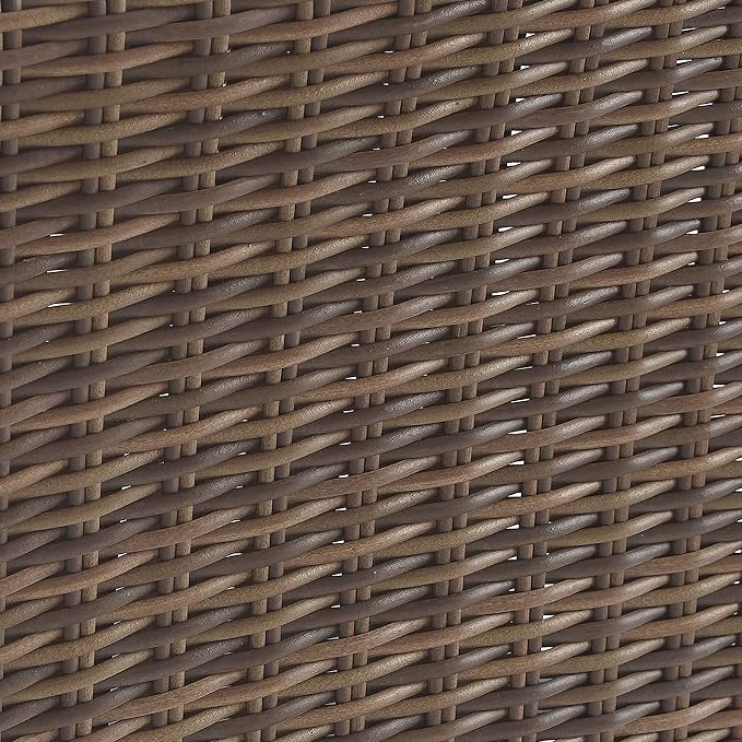 Crosley Furniture Bradenton 2-Piece Outdoor Chair Set, Wicker Dining Patio Chairs for Deck, Backyard, Weathered Brown with Sand Cushions