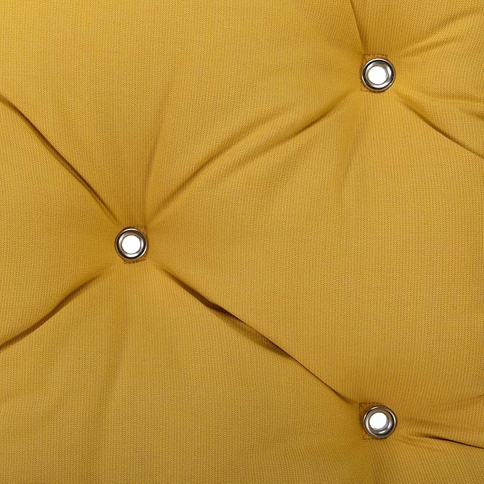 Hatteras Hammocks Sunbrella Spectrum Daffodil Tufted Single Swing | 300 LB Weight Capacity | Handcrafted in The USA | Indoor & Outdoor Use
