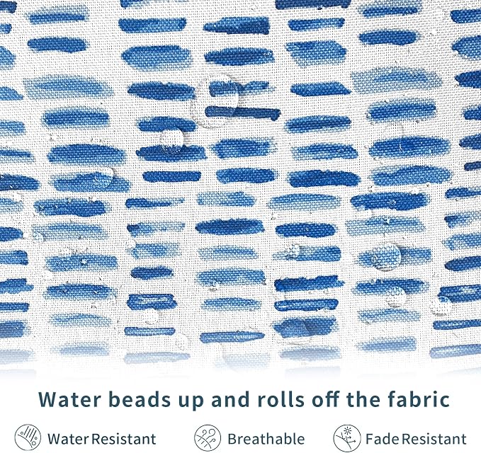 DYTXIII Pack of 2 Waterproof Outdoor Pillow with Inserts, 18x18 Square Patio Decorative Throw Pillow for Home,Sofa,Bench and Patio Furniture,Pebble Blue