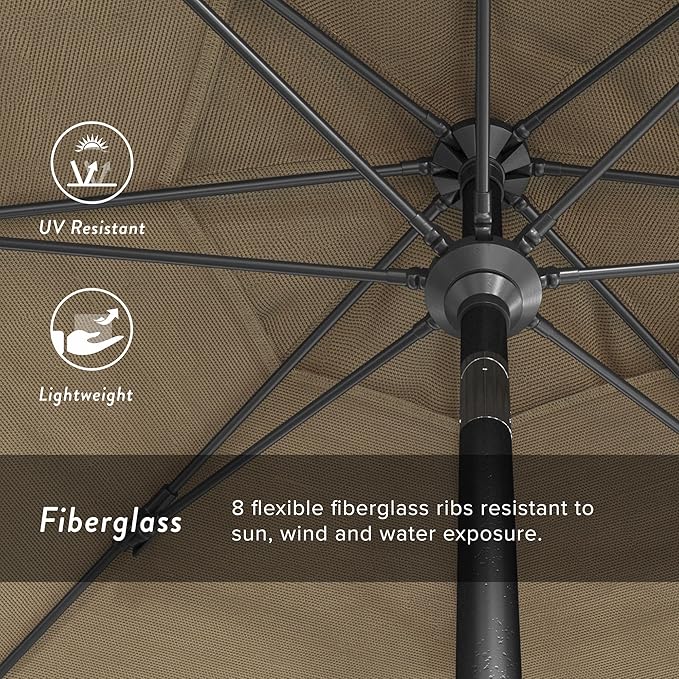 California Umbrella Crank Lift, Collar Tilt, Aluminum Pole