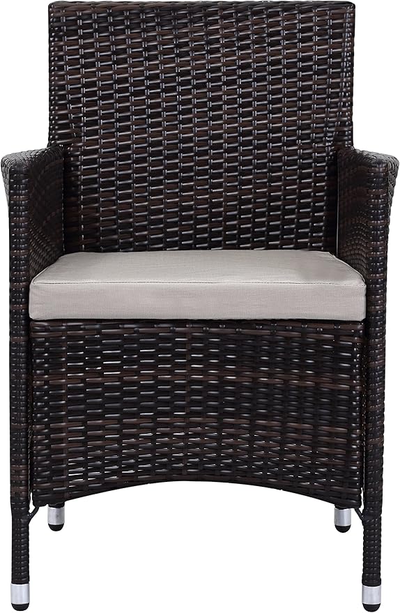 Safavieh Outdoor Collection Figueroa Brown and Sand 4-Piece Patio Set
