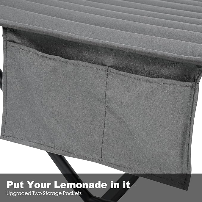 2 Person Hammock with Stand for Outside, Heavy Duty Steel Stand, 55inch Double Hammocks, Large Removable Pillow, Storage Bags, Max 475 lbs Capacity (Haze Gray)