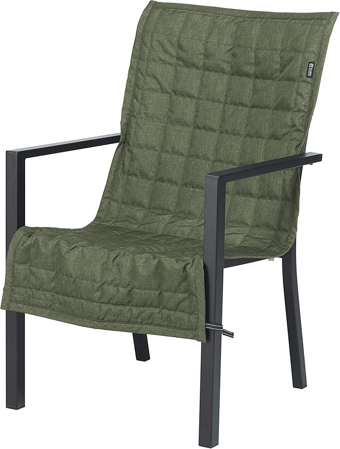 Classic Accessories Montlake Water-Resistant 45 Inch Patio Chair Slipcover, Heather Fern, Patio Furniture Covers