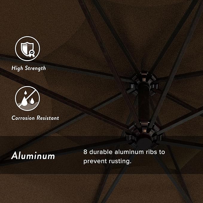 California Umbrella 9-Foot Offset Cantilever Patio Umbrella Infinite Tilt