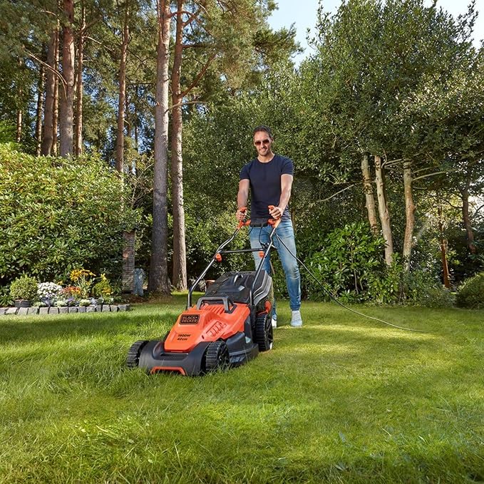BLACK+DECKER Wired Trimmer - 6 adjustable heights, orange, BEMW481BH-QS