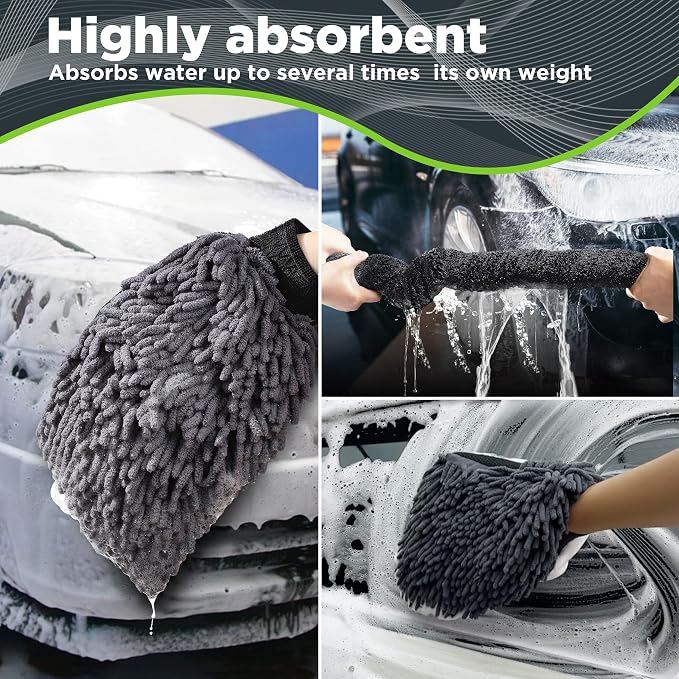 PWACCS Foam Cannon for Pressure Washer, Car Wash Kit with Soap, Snow Foam Blaster 1.5 Liter, Power Washer Soap Cannon with Car Drying Towel and Wash Mitt, 3600 PSI