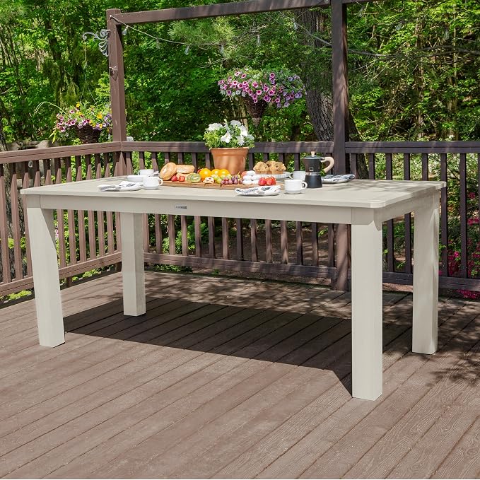 Highwood AD-ST7WL2CO5BA-WAE Weatherly 7pc Rectangular Counter Height Dining Set 84" x 42", Whitewash